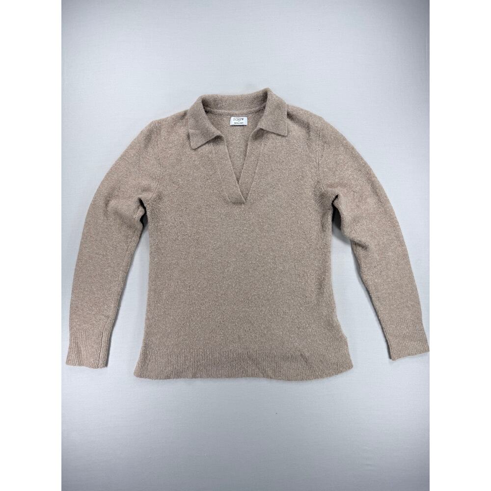 J.Crew Extra-Soft Knit Polo Sweater Tan Beige Small - Picture 7 of 7